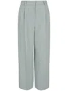 Giorgio Armani High-waisted Linen Cropped Trousers