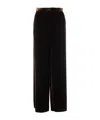 Giorgio Armani Wide-leg Trousers In Viscose And Silk In Black
