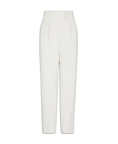 Giorgio Armani High-waisted Casual Pants In White
