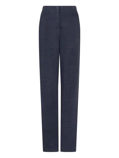 Giorgio Armani High-waisted Pocket Trousers In Blue