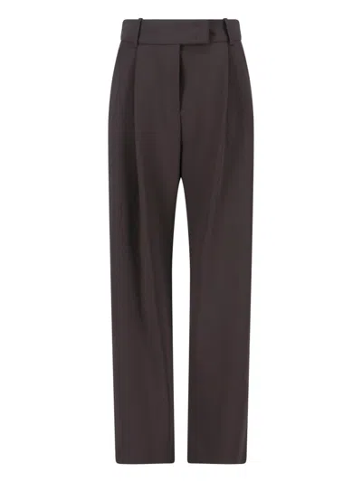 GIORGIO ARMANI HIGH-WAISTED TAILORED PANTS WITH PLEATED FRONT