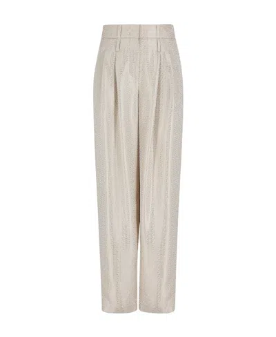 Giorgio Armani High-waisted Tailored Trousers In White