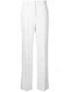 Giorgio Armani Straight-leg Viscose Cady Trousers In Grey
