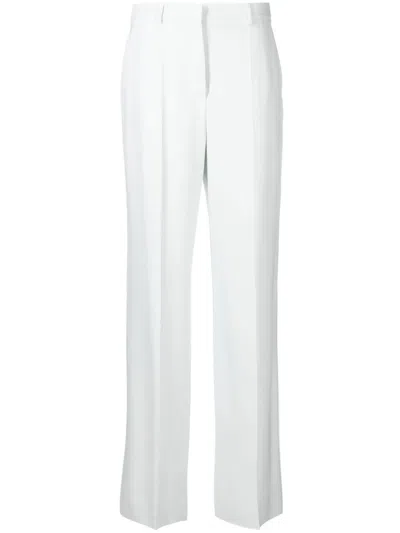 Giorgio Armani Straight-leg Viscose Cady Trousers In Ice