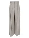 Giorgio Armani High-waisted Wide-leg Trousers With Front Pleats