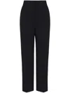 Giorgio Armani High-waisted Wool Trousers In Black