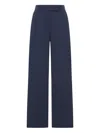 Giorgio Armani High-waisted Wool Trousers In Blue