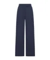 Giorgio Armani High-waisted Wool Trousers In Blue