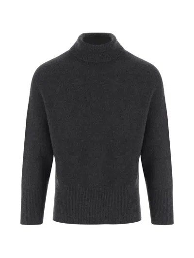 Giorgio Armani High-neck Cashmere Sweater In Black