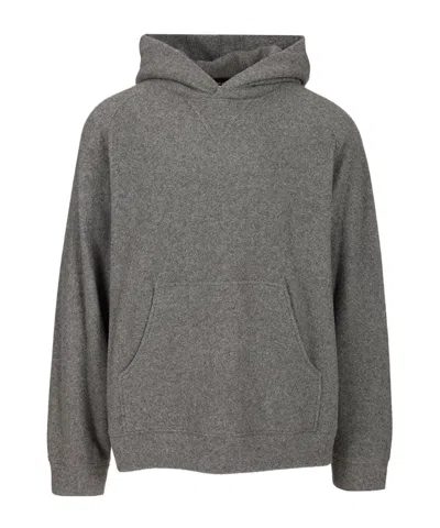 GIORGIO ARMANI HOODED KNITTED SWEATSHIRT