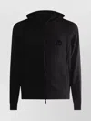 Giorgio Armani Hooded Mesh Texture Elastic Cuffs Jacket In Black
