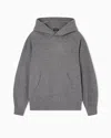 Giorgio Armani Hooded Sweatshirt In Cashmere Fleece In Gray