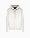 Giorgio Armani Hooded Sweatshirt In Pure Cashmere Cloth