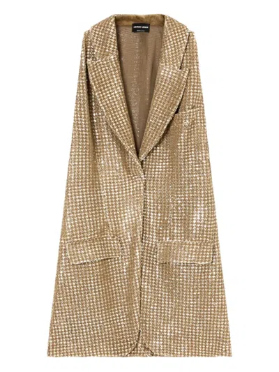 GIORGIO ARMANI HOUNDSTOOTH-PATTERN VEST