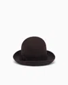 Giorgio Armani Hut Aus Woll-filz In Brown