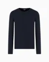 Giorgio Armani Icon Cashmere Interlock Crew-neck Jumper In Black