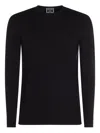 Giorgio Armani Timeless Crewneck Sweater With Long Sleeves In Black