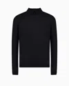 Giorgio Armani Official Store Icon Cashmere Mock-neck Jumper In Navy Blue