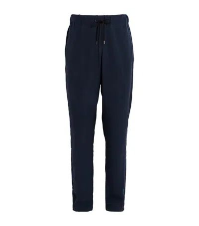 Giorgio Armani Icon Drawstring Trousers In Blue