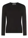 Giorgio Armani Icon Long-sleeve Cashmere Sweater In Black