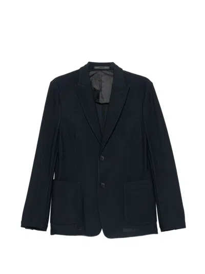 Giorgio Armani Icon Tailored Single Breasted Suit Jacket In Blue