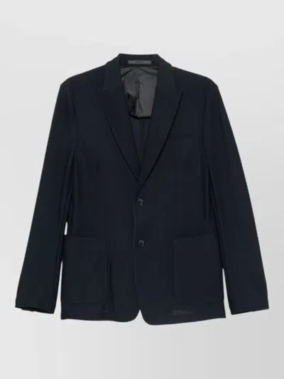 Giorgio Armani Icon Tailored Single Breasted Suit Jacket In Blue