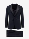 Giorgio Armani Single-breasted Wool Tuxedo Suit In Blue