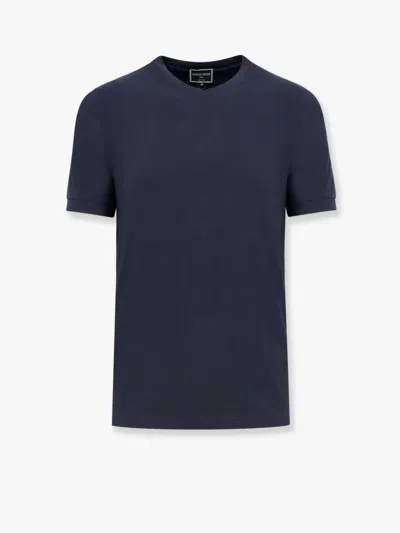 Giorgio Armani Icon Viscose T-shirt In Navy_blue