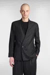 Giorgio Armani In Black Wool In Nero