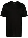 Giorgio Armani Embroidered Logo Crewneck T-shirt In Black