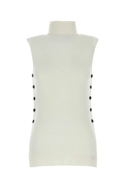 GIORGIO ARMANI IVORY WOOL TOP