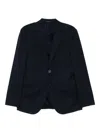 Giorgio Armani Single-breasted Blazer In Blue