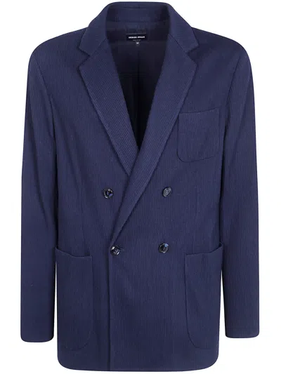 Giorgio Armani Jacket Double Breasted "gm004749.te23863 U8139" In Blue