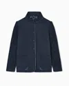 Giorgio Armani Jacket In Calfskin And Cashmere And Silk Bouclé In Multi