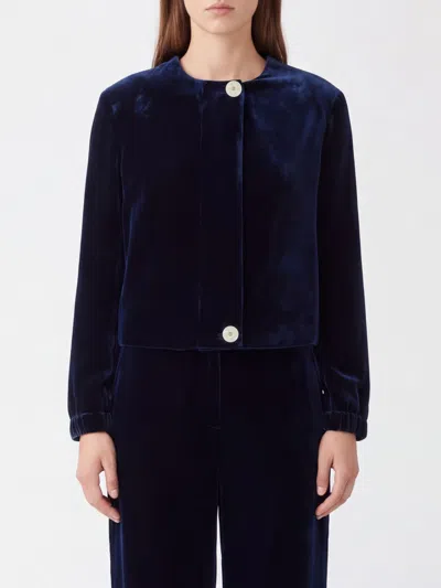 Giorgio Armani Jacket Woman In Blue