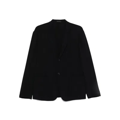 Giorgio Armani Wool Blazer In Black
