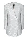 Giorgio Armani Jacquard Jacket Geometry Micropaillettes
