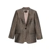 Giorgio Armani Single-button Blazer In Brown