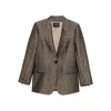 Giorgio Armani Single-button Blazer In Brown