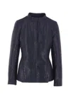 Giorgio Armani Sequin Jacquard Single-breasted Evening Jacket In Black