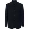 Giorgio Armani Guru Wool Single-breasted Jacket In Blue