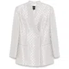 Giorgio Armani Light Grey Double-breasted Jacket With Sequin Embellishment In Grey