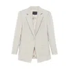 Giorgio Armani Single-button Patch-pocket Blazer In Neutral