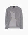Giorgio Armani Jacquard Cotton, Viscose And Cashmere Crew-neck Jumper