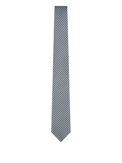 GIORGIO ARMANI JACQUARD GEOMETRIC SILK TIE