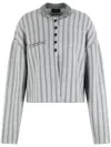 Giorgio Armani Jacquard Knit Short Jacket In 灰色