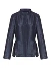 Giorgio Armani Tailored Jacket Sequin Embellishments In Blue