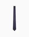 Giorgio Armani Jacquard Silk Tie In Blue