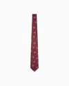Giorgio Armani Jacquard Silk Tie In Red