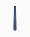 Giorgio Armani Silk Tie In Faded Monogram Jacquard Silk In Blue